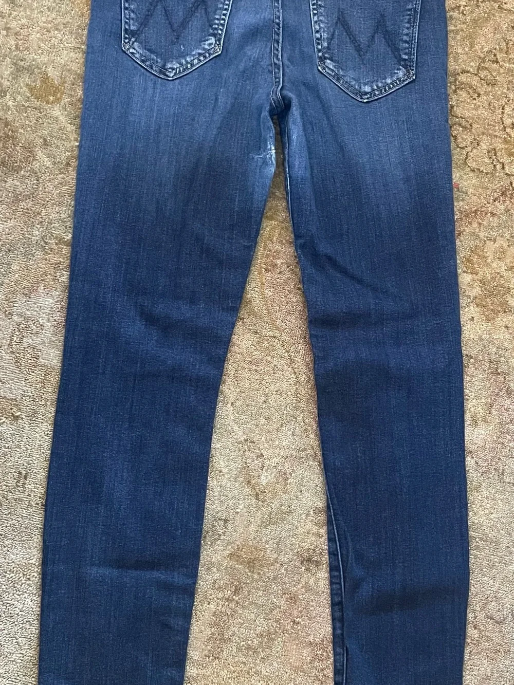Mother “The Looker” high waist Women’s Skinny Jeans in Dark Indigo Stretch Denim - Picture 2 of 7